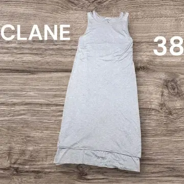 CLANE 클라네 레이어드 롱 원피스 실크 혼방 그레이 M
