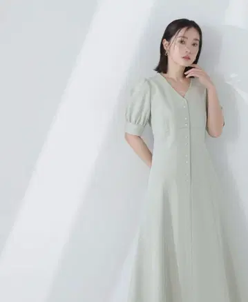 바이컬러 스티치 원피스 내추럴 뷰티 베이직