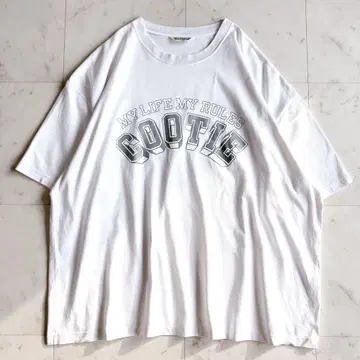 쿠티 로고 티셔츠 오픈 엔드 원사 프린트 S/S 티