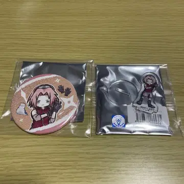 NARUTO 사쿠라 아크릴 스탠드 캔뱃지 세트
