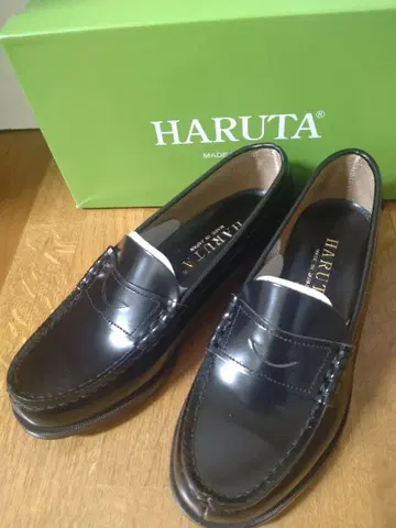 HARUTA 로퍼 3048 블랙 22 3E