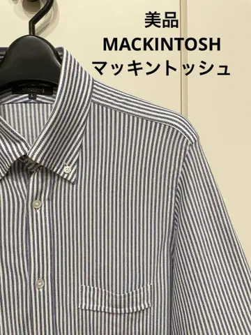 MACKINTOSH 매킨토시 스트라이프 반팔 셔츠 블루