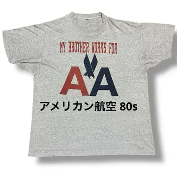 아메리칸 항공 80s 티셔츠 싱글 스티치 아메리칸 에어라인 기업 물품