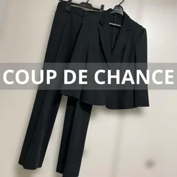 COUP DE CHANCE 쿠 드 샹스 팬츠 수트 블랙 검정 7부 소매