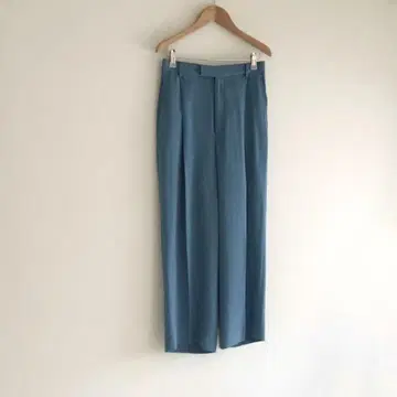 6(ROKU) 로쿠 GEORGETTE TUCK PANTS 블루 34