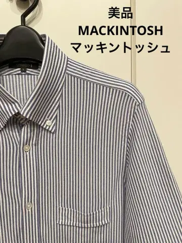 MACKINTOSH 매킨토시 스트라이프 반팔 셔츠 블루 화이트