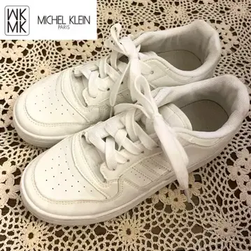 [MK] MICHEL KLEIN 스니커즈 화이트 중간 두께 24.5cm