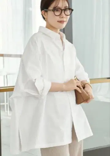 Plage OX Poncho 셔츠 화이트