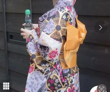 화려한 꽃무늬 유카타 단품