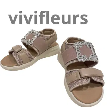vivifleurs 비쥬가 달린 컴포트 샌들 핑크