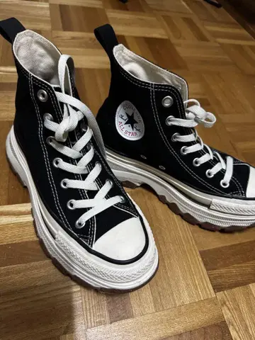 CONVERSE ALL STAR 블랙 하이컷 통굽 스니커즈