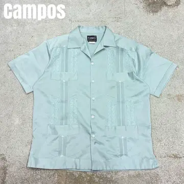 Campos 과야베라 오픈 카라 쿠바 셔츠 폴리에스테르