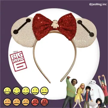 디즈니 모티브 머리띠 베이맥스 BIGHERO 랜드 인기 상품