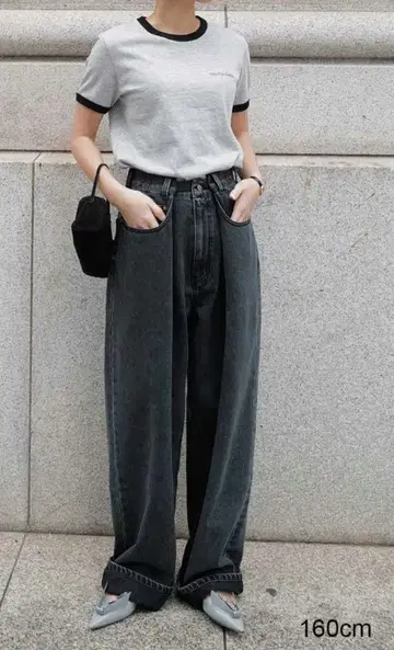 MACHATT 마챠트 허리 턱 데님 블랙 36