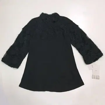 4576 ZIN KATO 진카토 7부 소매 상의 하이넥 택 포함 새상품