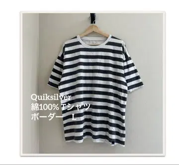 Quiksilver 면 100% 티셔츠 보더 L