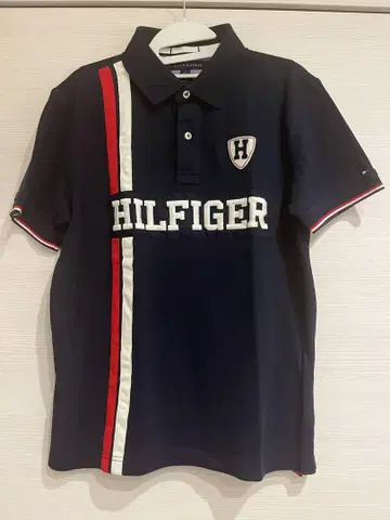 택 포함 새상품 Tommy Hilfiger 네이비 피케 셔츠 M