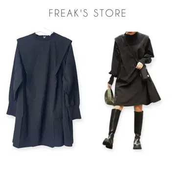 FREAK'S STORE 긴팔 원피스 사우전드 마일 무릎 기장