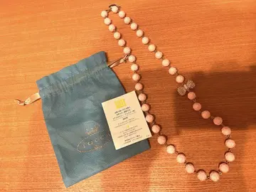 TOCCA 핑크 비즈 목걸이 75cm