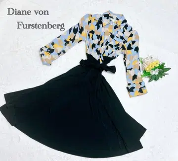 DVF 실크 랩 원피스 카슈쿨 원피스 M
