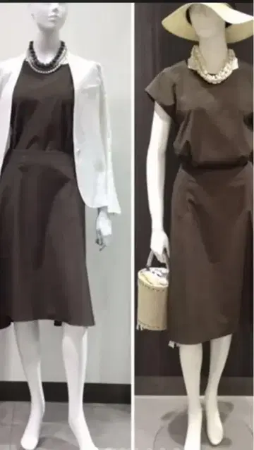 새상품급 띠어리 럭스 스커트 셋업 모카 워셔블 띠어리
