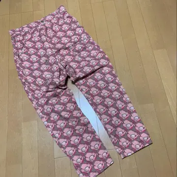 메르시보쿠 뒤 앞 사루엘 팬츠 꽃무늬 올 패턴 사이즈 1
