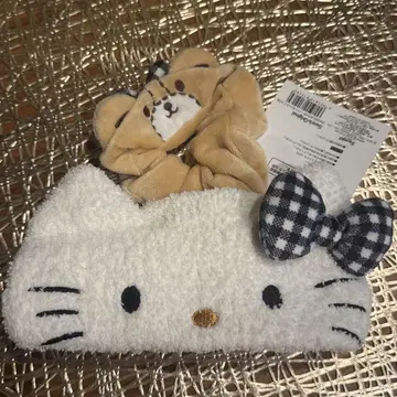 키티 산리오 스크런치 터번 타이니 참