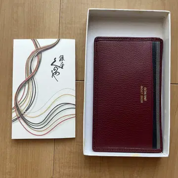 버건디 가죽 패스 케이스 천연 가죽