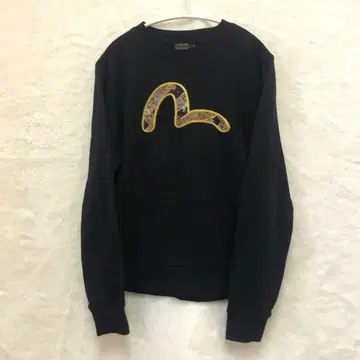 Evisu 에비스 커스텀 메이드 블랙 맨투맨 M 사이즈