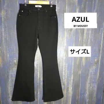 AZUL BY MOUSSY 블랙 플레어 데님 팬츠 사이즈 L