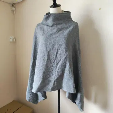 ZARA 자라 판초 망토 그레이 M 만테코 사용