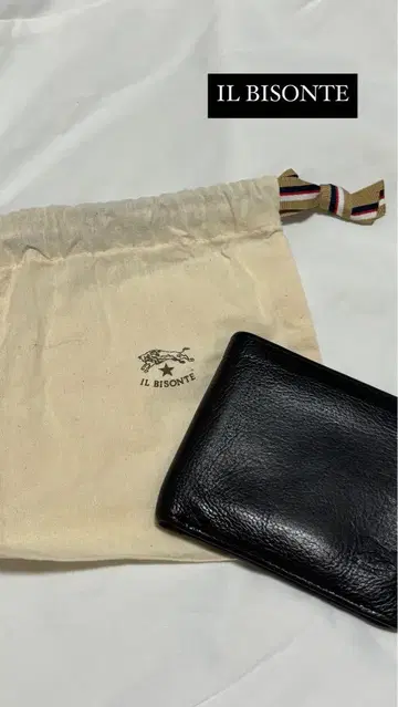 IL BISONTE 두겹 지갑 블랙 수납 가방 포함