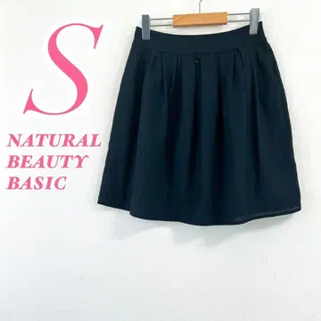 NATURAL BEAUTY BASIC 네이비 A 라인 스커트 S