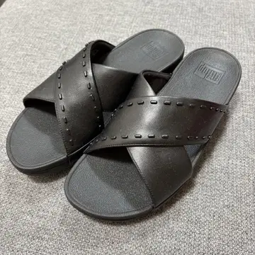 미사용 핏플랍 가죽 샌들