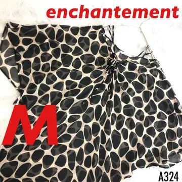 enchantment 물방울 패턴 반팔 상의 M 엔젤 슬리브 겉옷