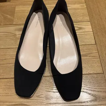 에스페란자 24.0 펌프스 블랙 스웨이드 느낌 스퀘어토
