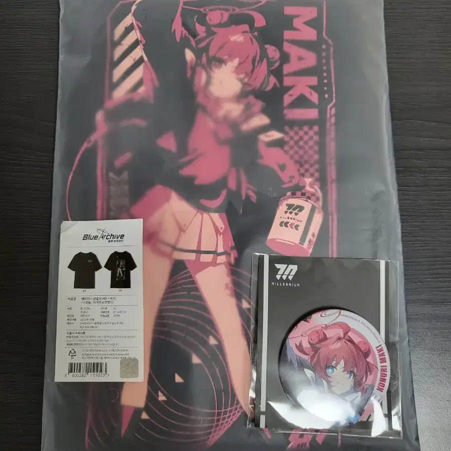 【韓国 公式グッズ】ブルーアーカイブ ミレニアム ヴェリタス マキ Tシャツ 残り1点／韓国 公式グッズ】ブルーアーカイブ ミレニアム