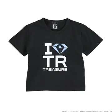 I LOVE TREASURE 크롭 티셔츠 (BLACK) M 사이즈