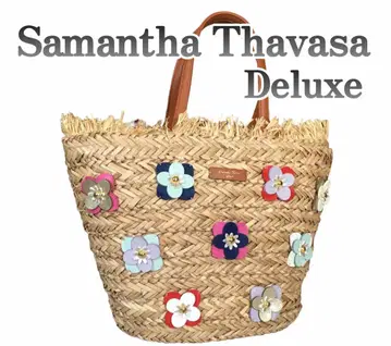사만다 타바사 디럭스 바스켓백 꽃 Samantha Thavasa