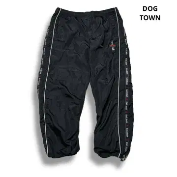 DOG TOWN 흑룡 나일론 팬츠 y2k 자수 로고 무료 드로 코드