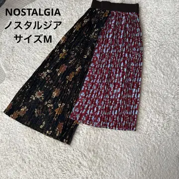 미사용 NOSTALGIA 노스탤지어 플리츠 절개 롱 스커트