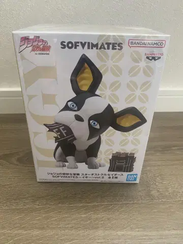 SOFVIMATES 죠죠의 기묘한 모험 보스턴 테리어 이기 피규어