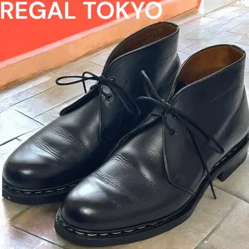 미사용급 REGAL TOKYO 크롬 엑셀 처카 부츠 블랙 25.5