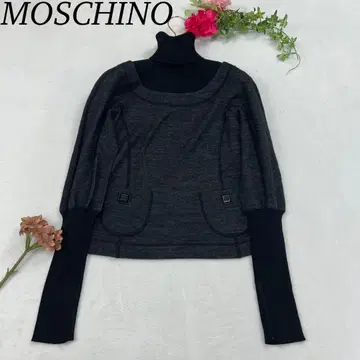 H232 새상품급 M 40 모스키노 이탈리아제 하이넥 니트 여성용