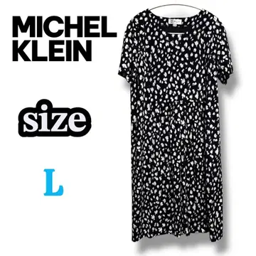 MICHEL KLEIN 반팔 무릎 기장 원피스 L 사이즈