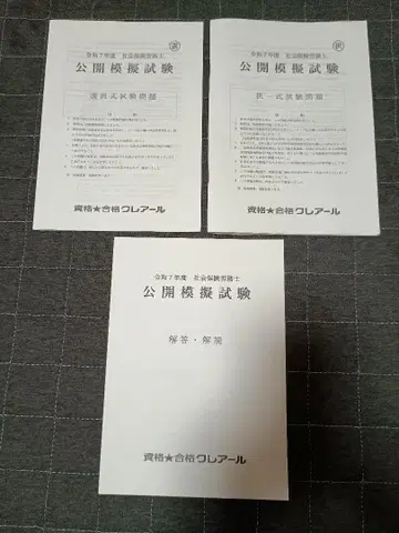 클레어 사회보험 노무사 2025 '레이와 7년도 공개 모의 시험' 세트