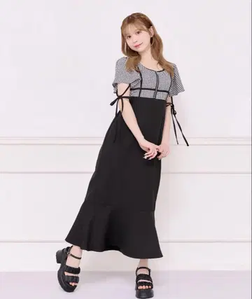 apres jour 소매 플레어 머메이드 원피스 아프레 주르 프리 사이즈