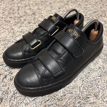 컨버스 OX ALLSTAR COUPE 올 블랙 벨크로 25.5