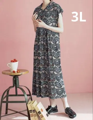 윌리엄 모리스 펠리시모 리버티 딸기 도둑 롱 원피스 3L