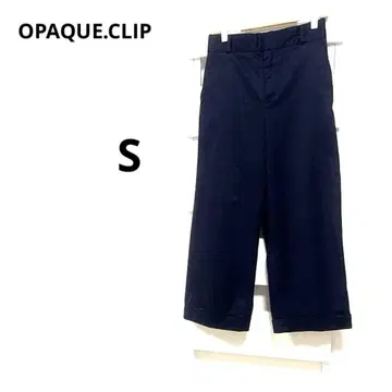 OPAQUE.CLIP 오페크 와이드 팬츠 [S] 네이비 밴딩 가우초